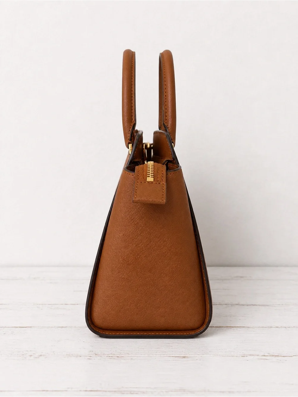 Michael Kors Brown Saffiano Leather Satchel